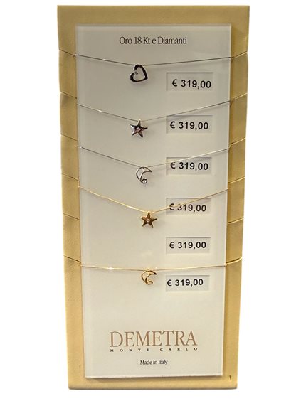 Necklace Demetra Woman ESSENTIAL in Yellow Gold Diamante 0.01 Ct 030.S.001.Y.A1 - 030.S.001.Y.A1